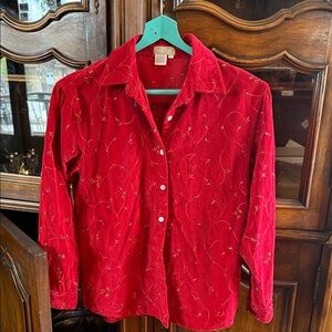 The Territory Ahead Red Embroidered Shirt